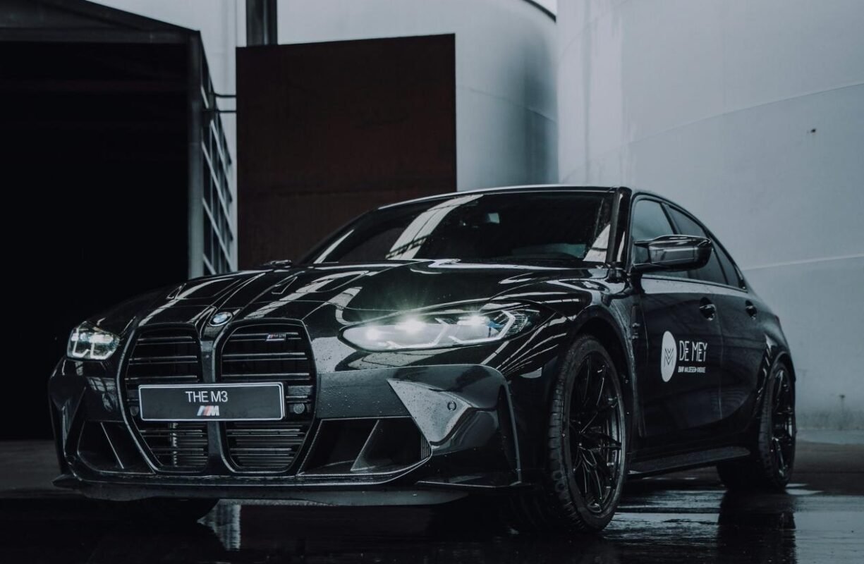 Luxury car in parking.